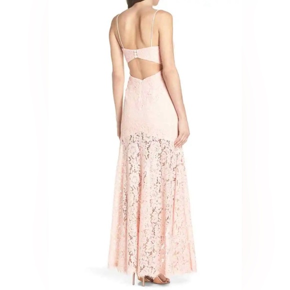 NEW Fame and Partners The Babe Dress Gown Lace Pink Size US 2 NWT - Picture 2 of 7